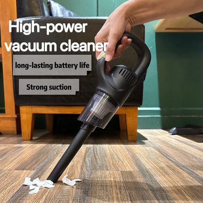 1 rechargeable ultra strong cordless handheld vacuum cleaner, lightweight and portable design, barrier free wireless cleaning, strong suction, high cleaning efficiency, convenient for families and cars