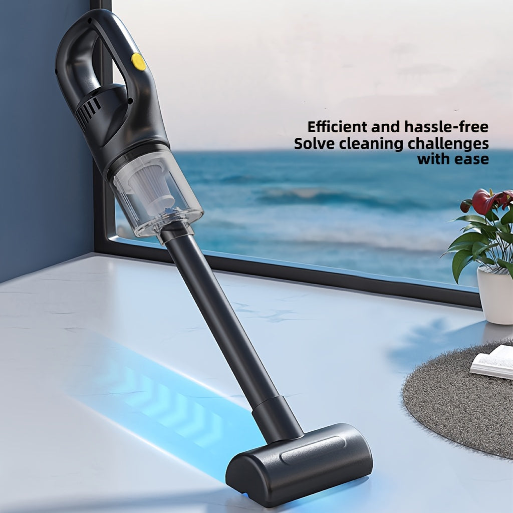 1 rechargeable ultra strong cordless handheld vacuum cleaner, lightweight and portable design, barrier free wireless cleaning, strong suction, high cleaning efficiency, convenient for families and cars